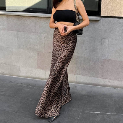 Leopard Long Skirt Fashion Mermaid Skirt Womens Clothing - www.Shopthatapp.com
