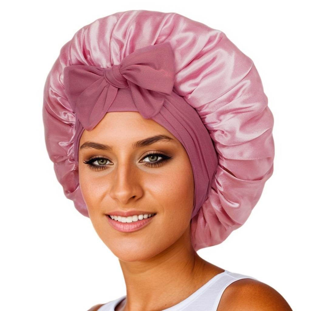 Silk Hair Bonnet For Sleeping Satin bonnet for curly hair - www.Shopthatapp.com