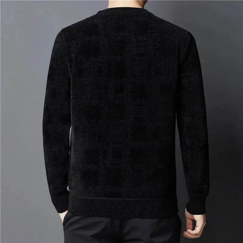 Winter Fleece-lined Chenille Pullover Sweater For Men - www.Shopthatapp.com