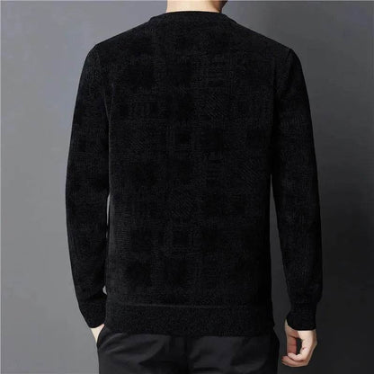 Winter Fleece-lined Chenille Pullover Sweater For Men - www.Shopthatapp.com