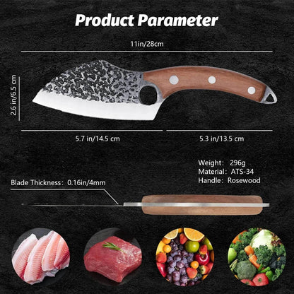 Vikings and Hand Forged Meat Cleaver Professional Chef Knife - www.Shopthatapp.com