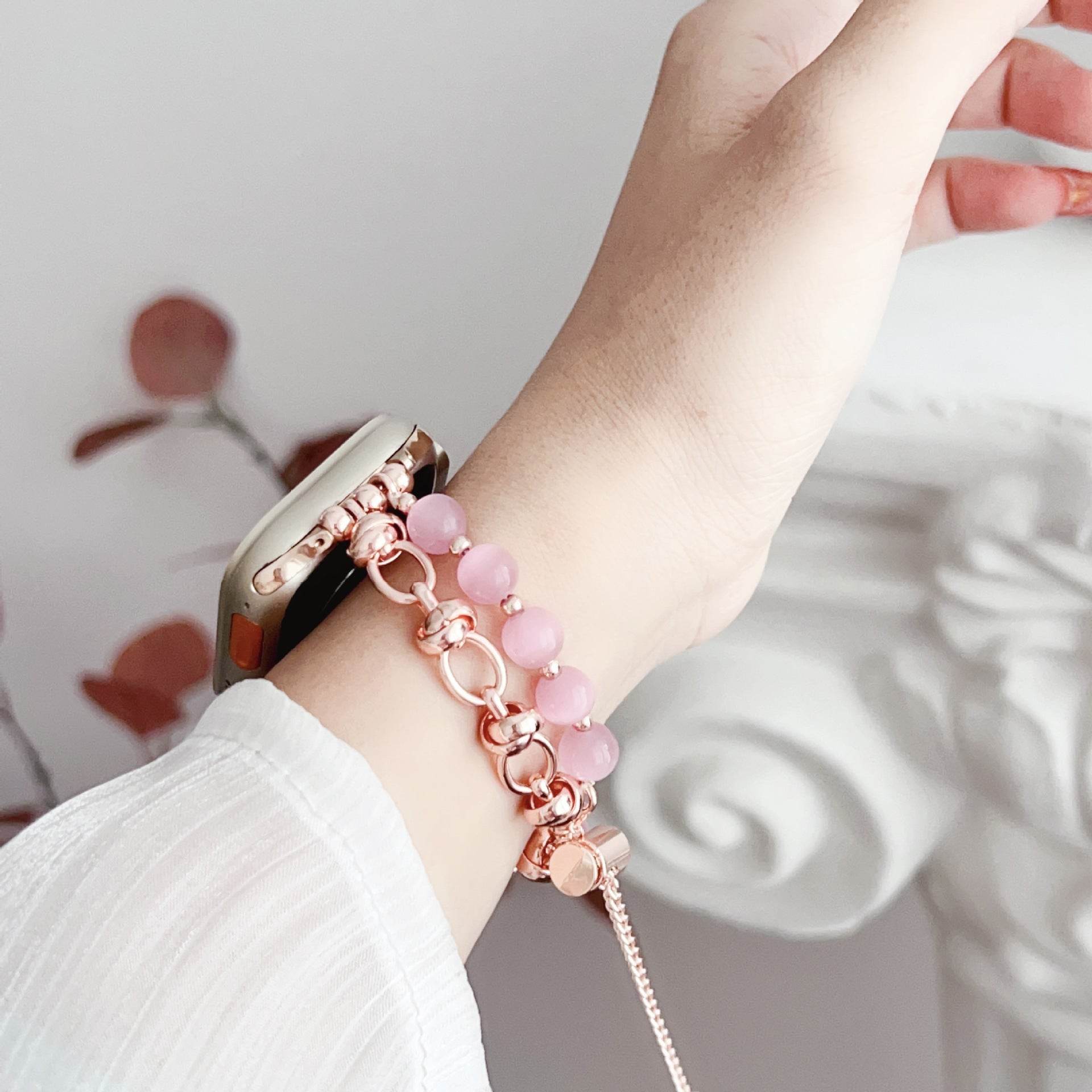 Women Fashion Smart watch Beaded Replacement Watch strap - www.Shopthatapp.com