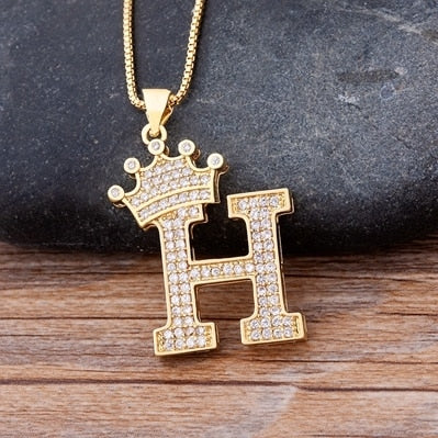 Letter Pendant with Chain - Gold - www.Shopthatapp.com