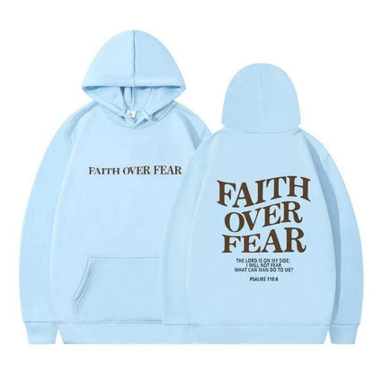 New Hoodie Faith Fear Men's And Women's Printed Sweatshirt’s - www.Shopthatapp.com