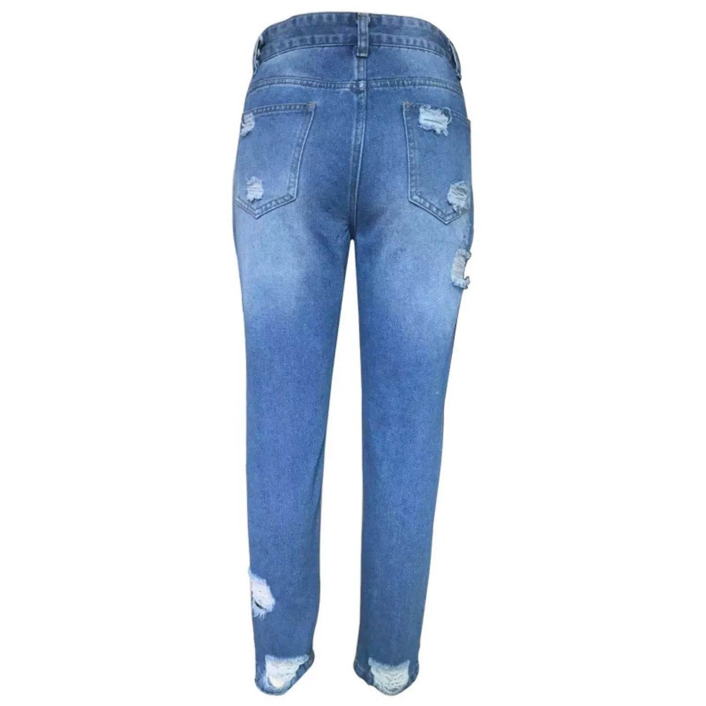 Ripped Slim Fit Baggy Jeans Pant For Women - www.Shopthatapp.com