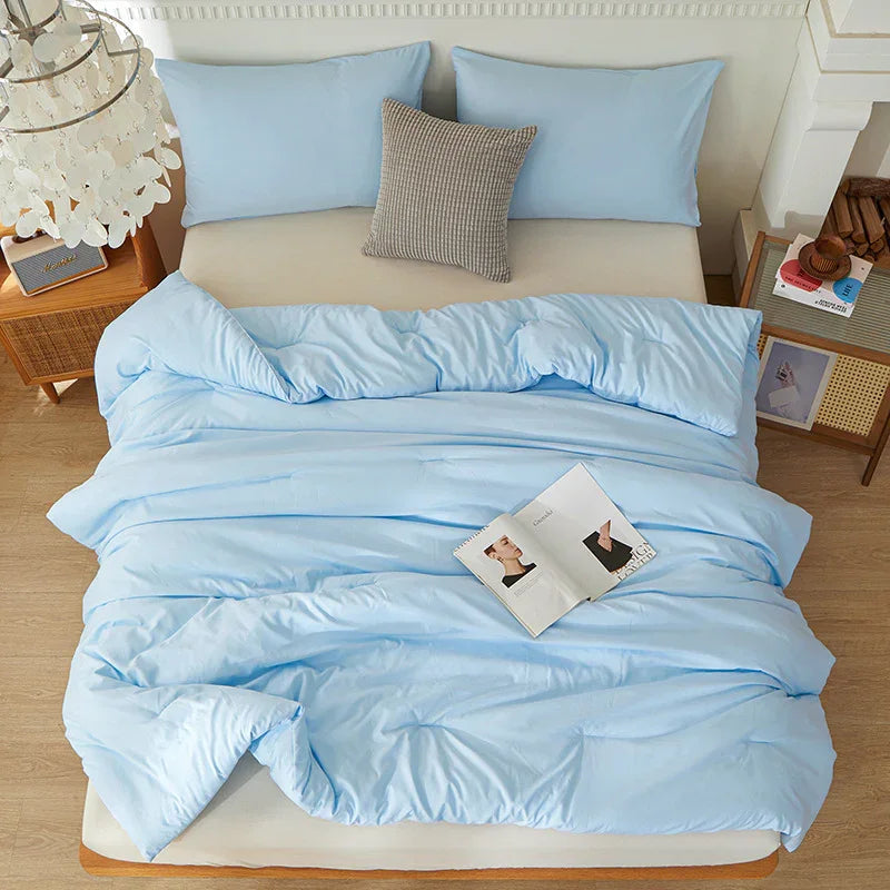 Cross-border Synthetic Quilt Four Seasons Duvet Insert Washed Cotton Brushed Duvet Insert Factory Foreign Trade Wholesale - www.Shopthatapp.com