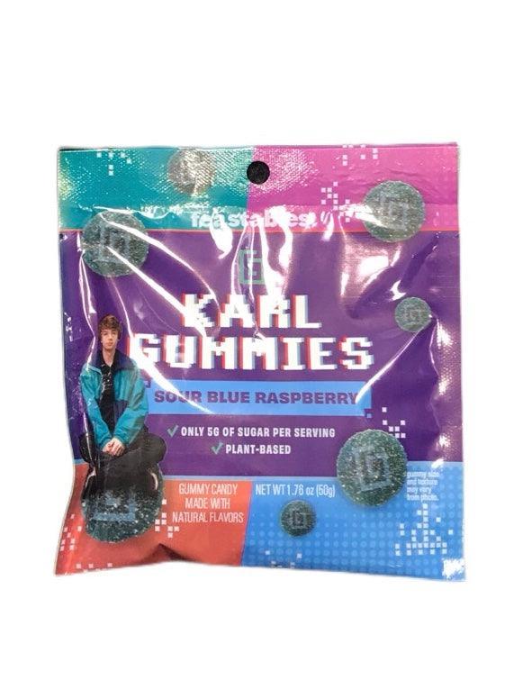 Feastables Karl Gummies Sour Blue Raspberry Bag 1.76OZ - www.Shopthatapp.com