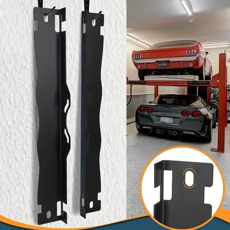 Heavy-duty Four-wheel Alignment Tool Pair, Upgraded Wheel Alignment Plate With Hanging Hole, Black And Silver - www.Shopthatapp.com