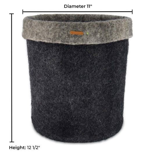 Felt Storage Basket - Black - www.Shopthatapp.com