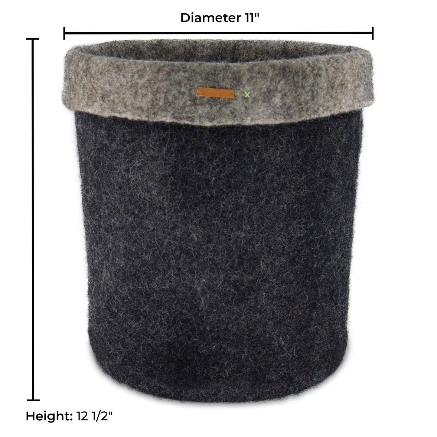 Felt Storage Basket - Black - www.Shopthatapp.com