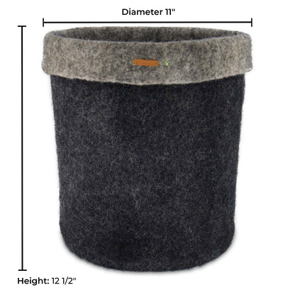 Felt Storage Basket - Black - www.Shopthatapp.com