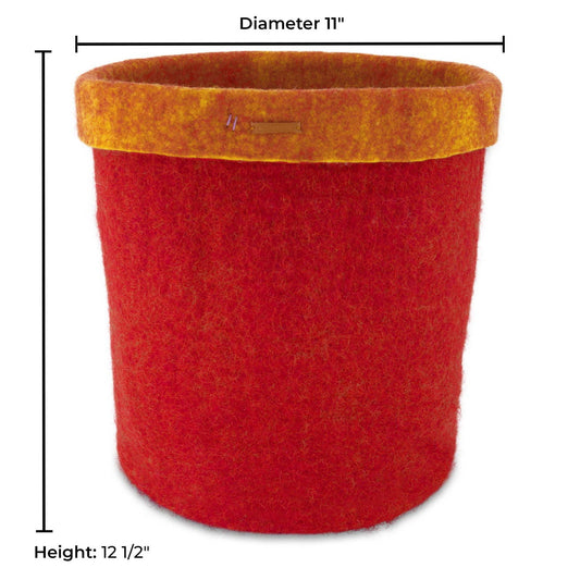 Felt Storage Basket - Red - www.Shopthatapp.com