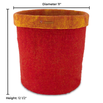 Felt Storage Basket - Red - www.Shopthatapp.com