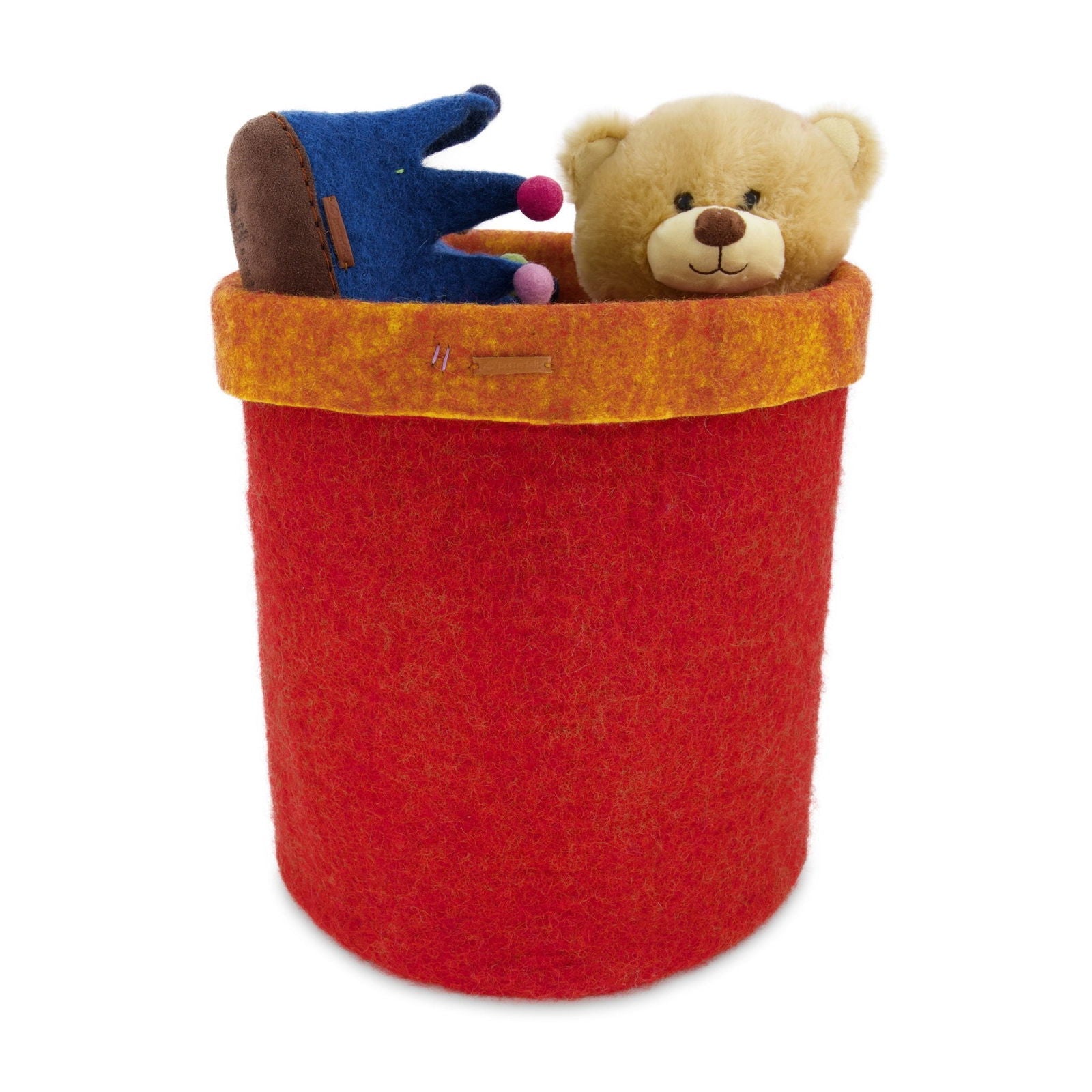Felt Storage Basket - Red - www.Shopthatapp.com