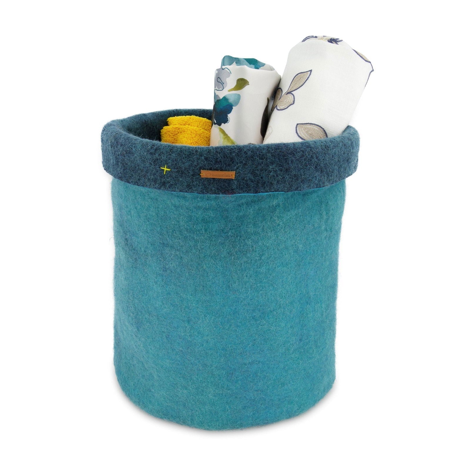 Felt Storage Basket - Turquoise - www.Shopthatapp.com