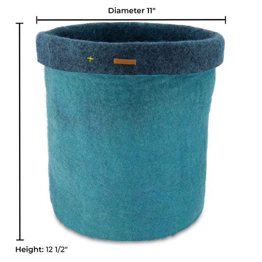 Felt Storage Basket - Turquoise - www.Shopthatapp.com