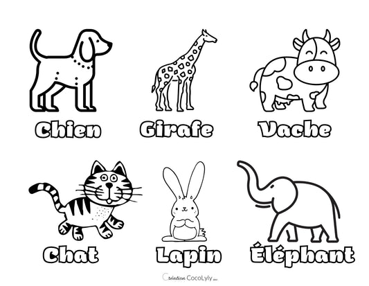 Feuille effaçable éducative et réutilisable les animaux-Arts and crafts-www.Shopthatapp.com-Creation Coco Lyly