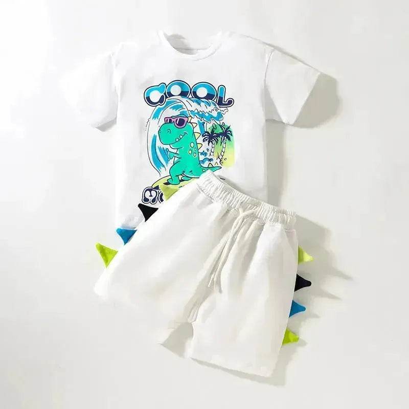 Boys' Short-sleeved Cartoon Cute Short Sleeve Shorts Two-piece  for boys - www.Shopthatapp.com