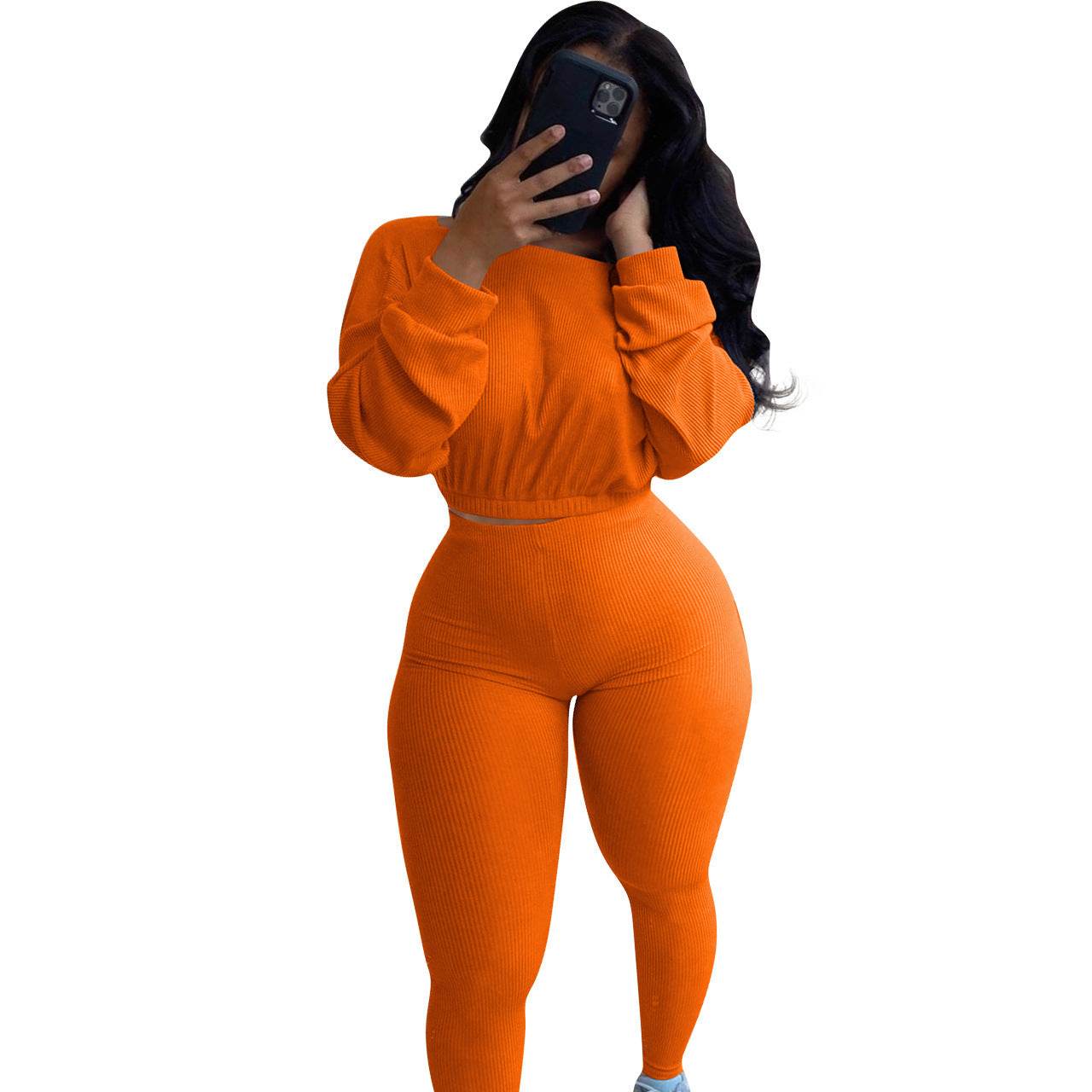Ladies Autumn 2pcs Athleisure wear Outfit set - www.Shopthatapp.com