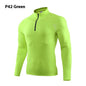 Half Zipper Long Sleeve Workout Top Outdoor Running Quick-drying Gym Shirt - www.Shopthatapp.com