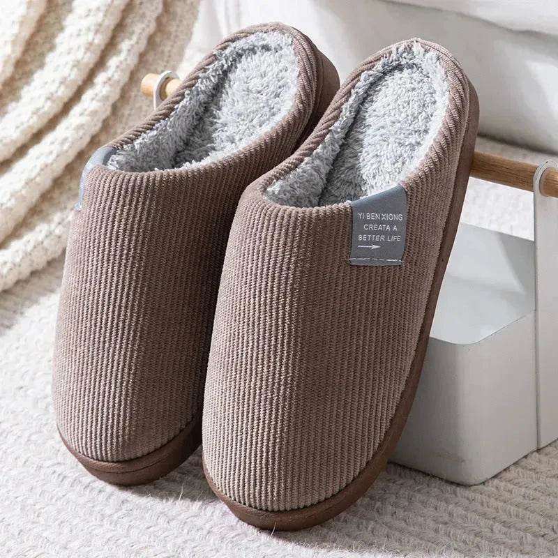 Winter Non-slip Plus Velvet Cotton Slippers - www.Shopthatapp.com