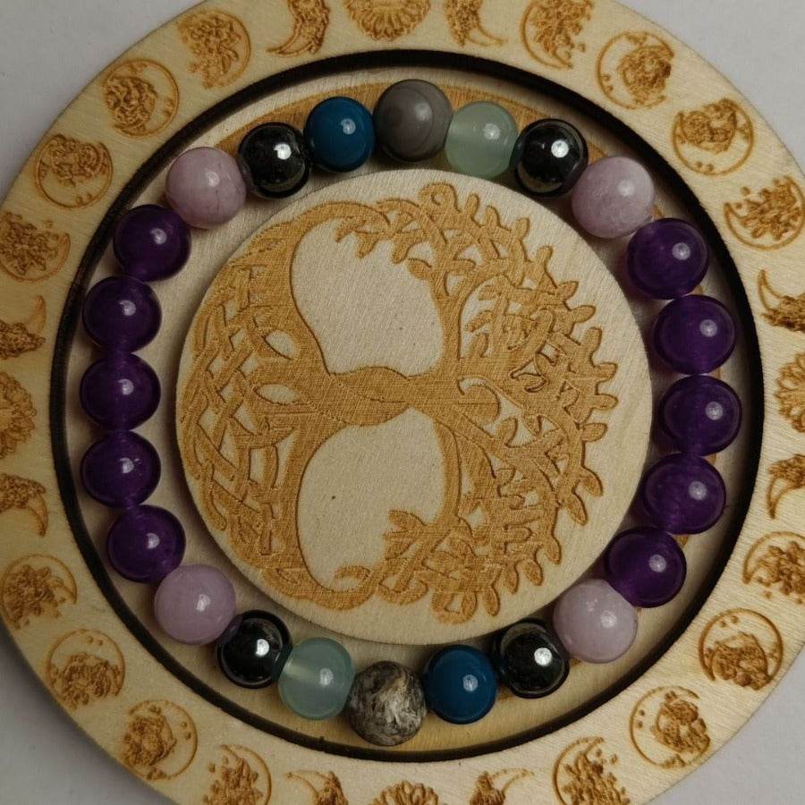 Boho Style 8mm Beaded Gemstone Bracelet Unisex - www.Shopthatapp.com