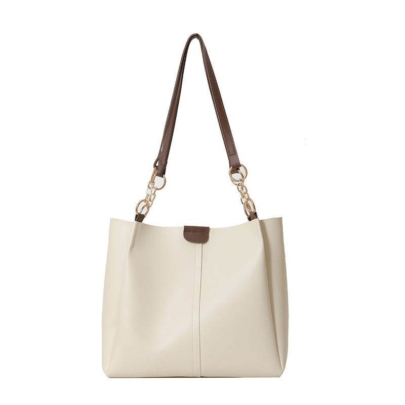 Two-piece Set Large Capacity Leather Totes shoulder Work Commuter Bag - www.Shopthatapp.com