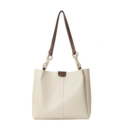 Two-piece Set Large Capacity Leather Totes shoulder Work Commuter Bag - www.Shopthatapp.com