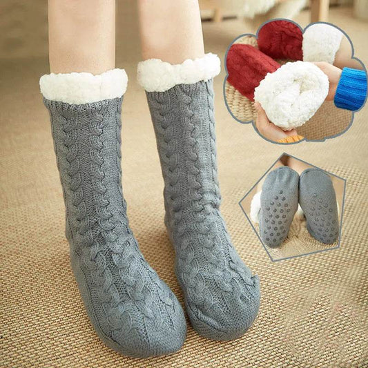 Winter Warm Knitted Plush Floor Socks Home Indoor Non-slip Carpet Socks For Men And Women - www.Shopthatapp.com