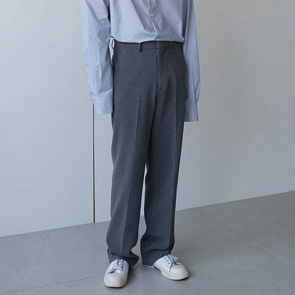 Men's Mid Waist loose Straight leg trouser