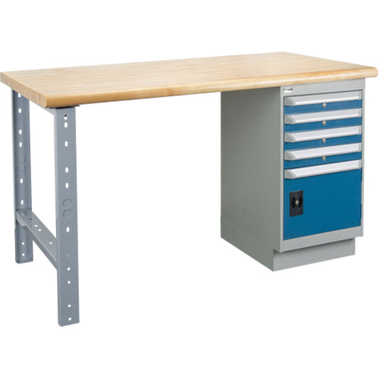 Établi, porte et tiroir combinés, capacité de 2 500 lb, 60 po l x 30 po P x 34 po H