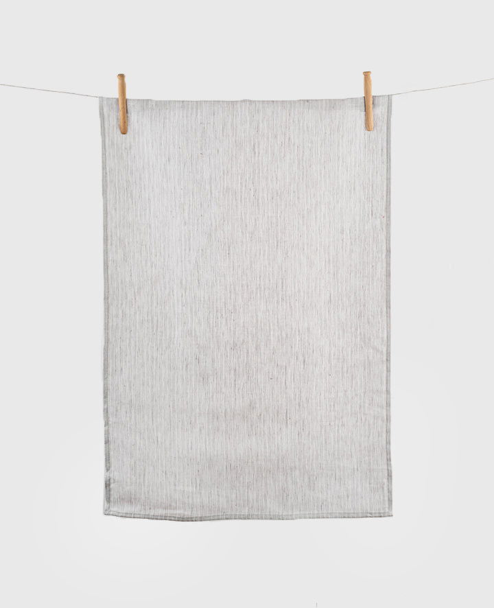 Findlay Linen Tea Towel Grey with White Stripes - www.Shopthatapp.com