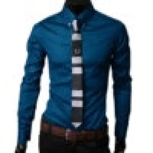 Fitted Shirts For Men Designer Plaid Stripes Pattern - www.Shopthatapp.com