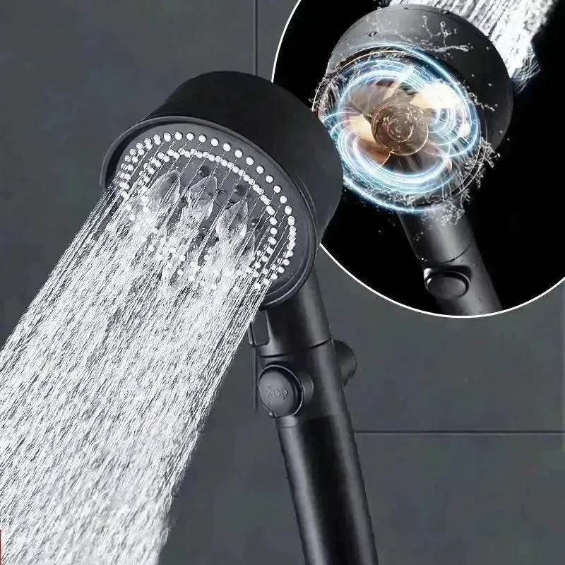 Five-color Wind Turbine Shower Head 56 Speed Water Silicone Shower Head - www.Shopthatapp.com