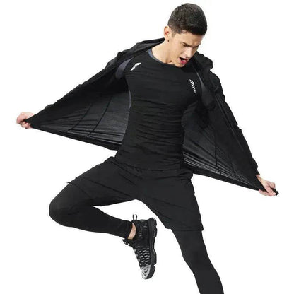 Men's Workout set Five-piece fitness wear - www.Shopthatapp.com