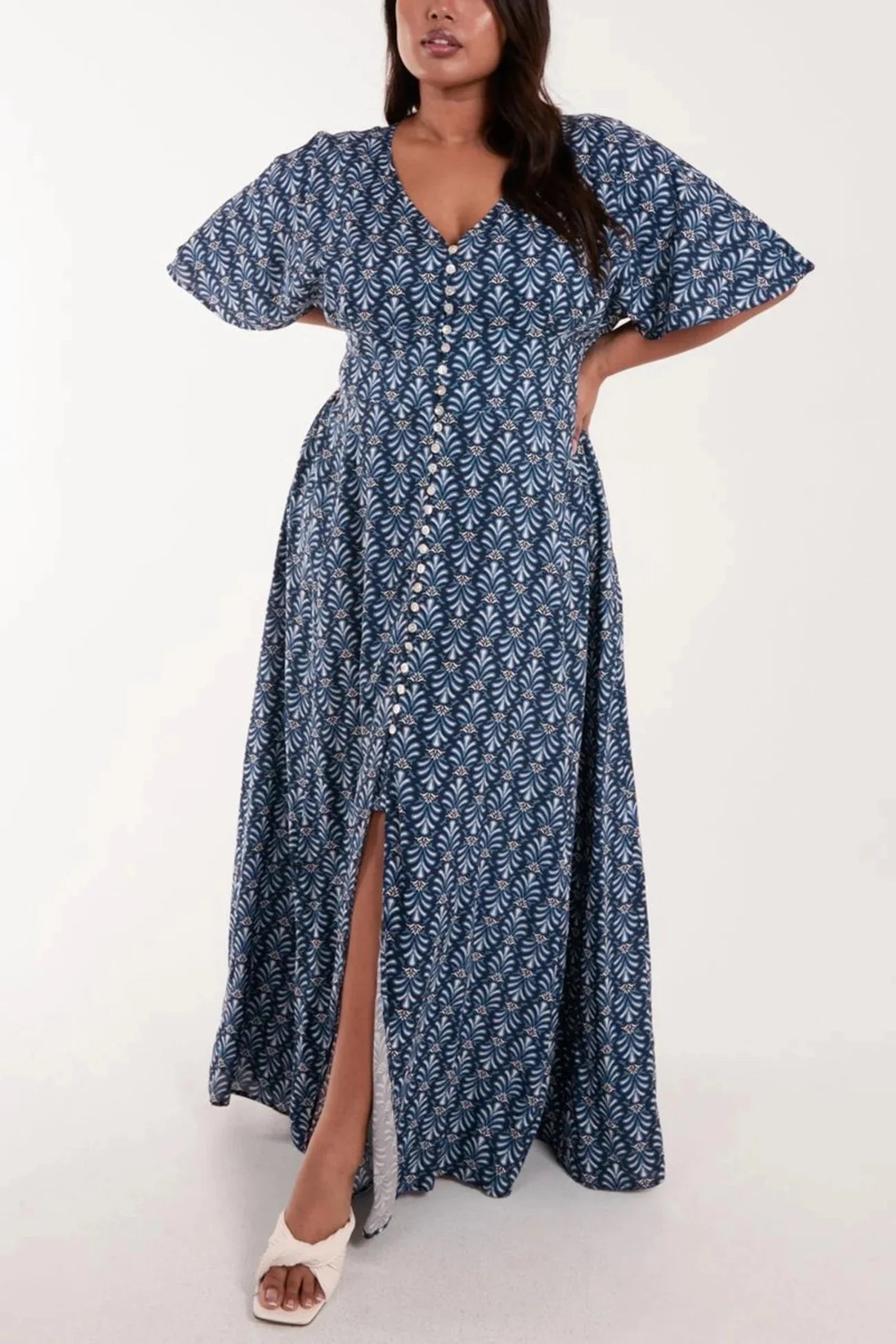 Robe boutonnée Fleur - GRANDE TAILLE
