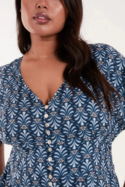 Robe boutonnée Fleur - GRANDE TAILLE