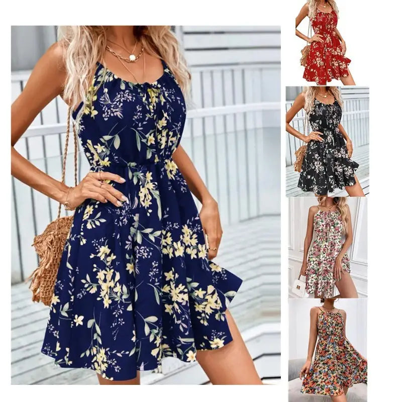 1 Pack Of Floral Print Suspender Dress - www.Shopthatapp.com