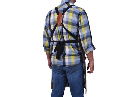 Fremont Leather Canvas Apron - Distressed grey - www.Shopthatapp.com