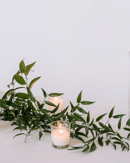 Fresh Garland Table Runner  - Eucalyptus, Baby' Breath, Ruscus - www.Shopthatapp.com