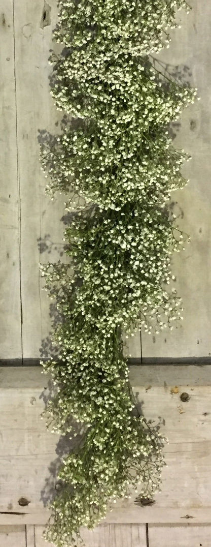 Fresh Garland Table Runner  - Eucalyptus, Baby' Breath, Ruscus - www.Shopthatapp.com