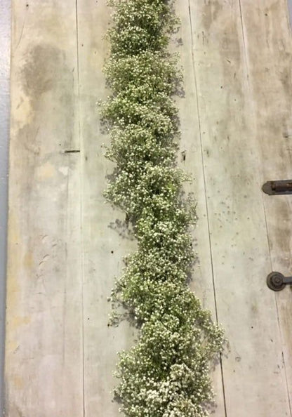 Fresh Garland Table Runner  - Eucalyptus, Baby' Breath, Ruscus - www.Shopthatapp.com