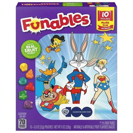 Funables Looney Tune Fruit Snacks - 10 Pouches - www.Shopthatapp.com