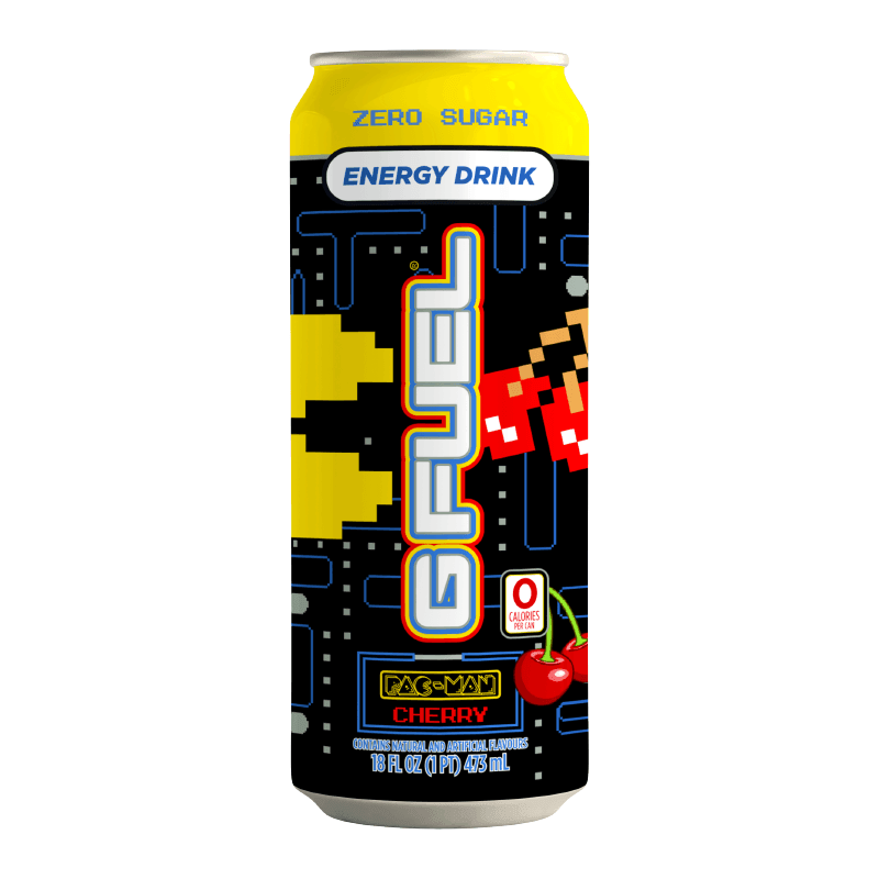 G Fuel Pac-Man Power Pellet Cherry Lollipop Energy Drink - www.Shopthatapp.com