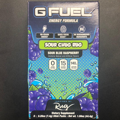 G Fuel Sour Chug Rug Drink Mix - 6 Packets - www.Shopthatapp.com