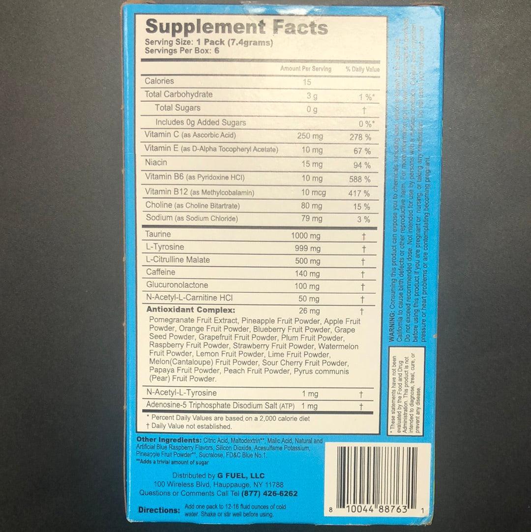 G Fuel Sour Chug Rug Drink Mix - 6 Packets - www.Shopthatapp.com