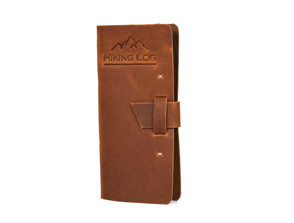 Genuine Leather Hiking Logbook - www.Shopthatapp.com