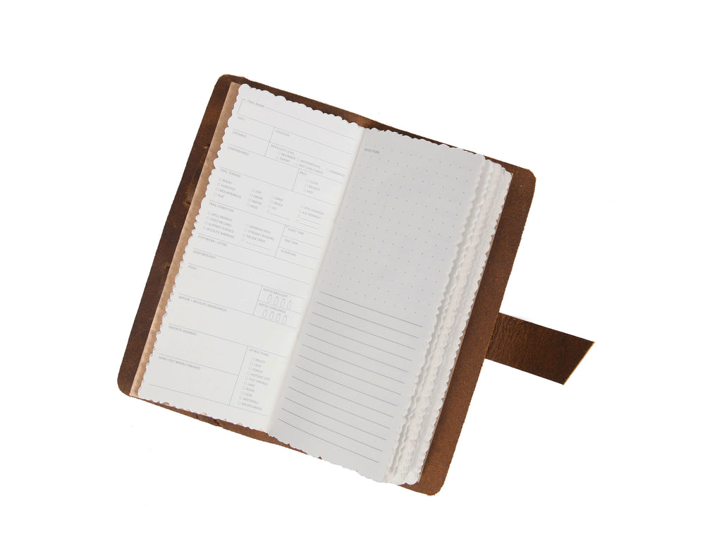 Genuine Leather Hiking Logbook - www.Shopthatapp.com