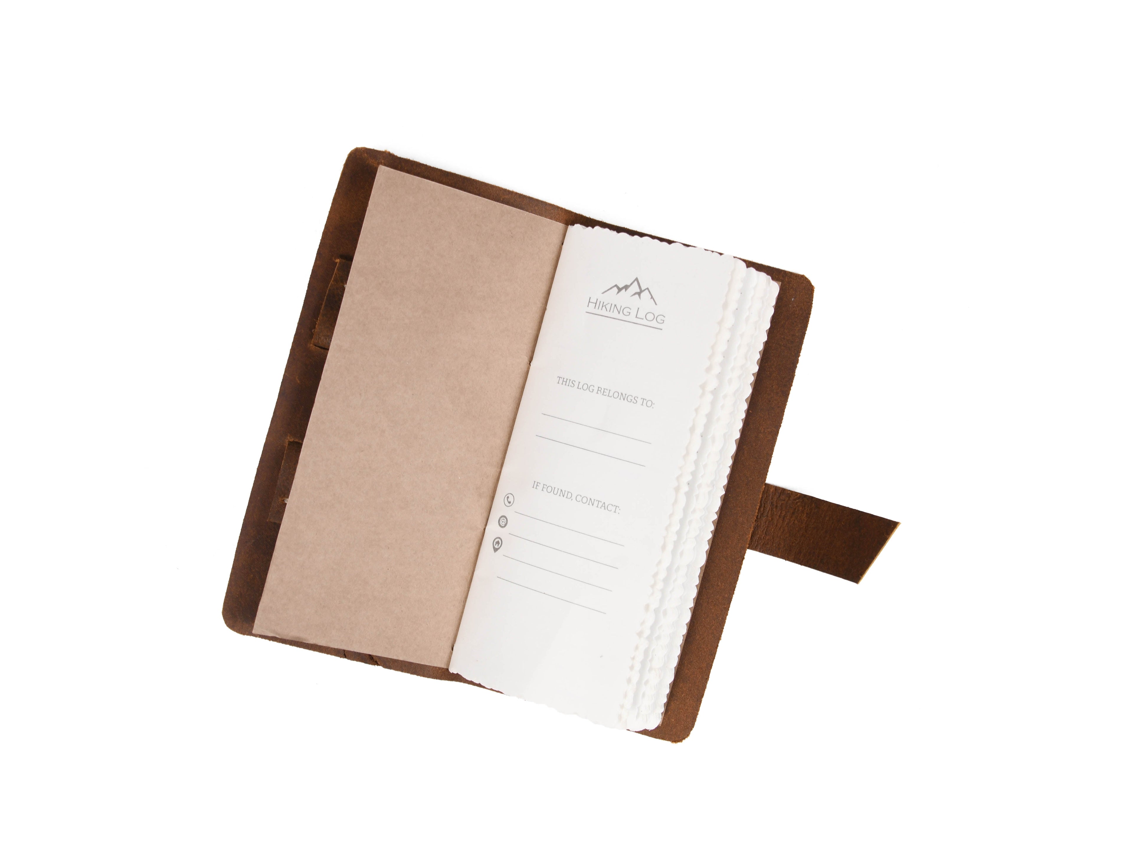 Genuine Leather Hiking Logbook - www.Shopthatapp.com