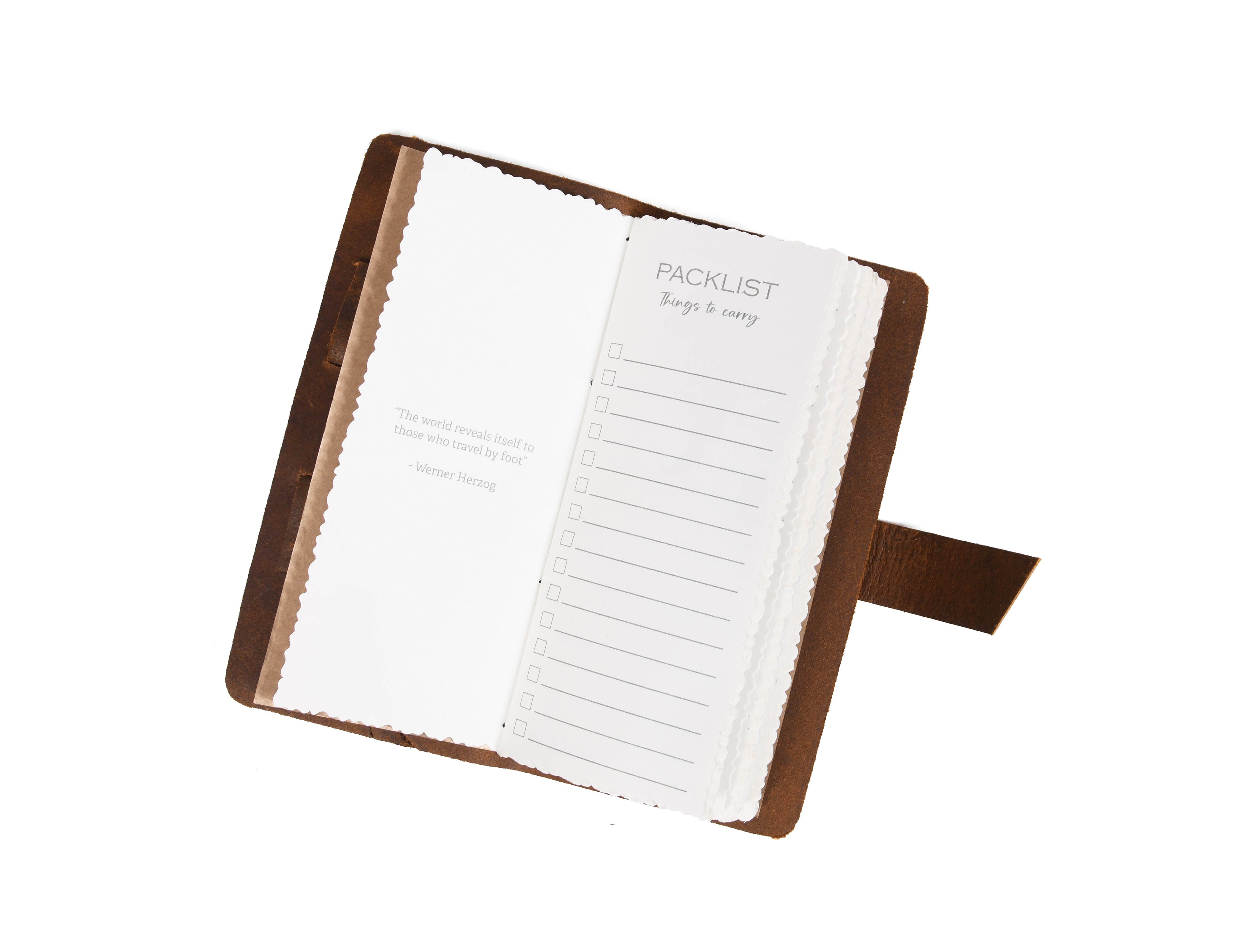 Genuine Leather Hiking Logbook - www.Shopthatapp.com